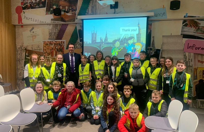 St Asaph school children visit Parliament