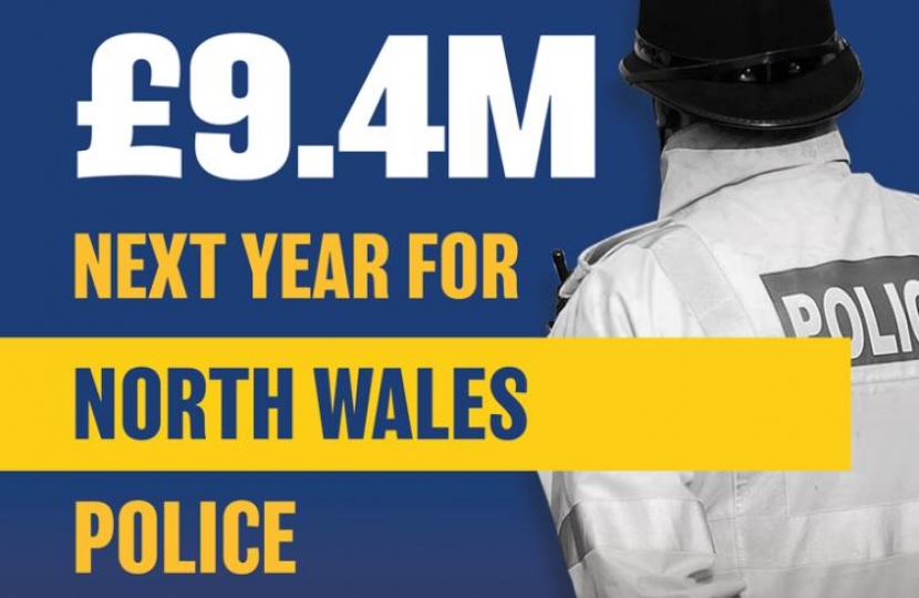 North Wales Police set to receive an additional £9.4m next year