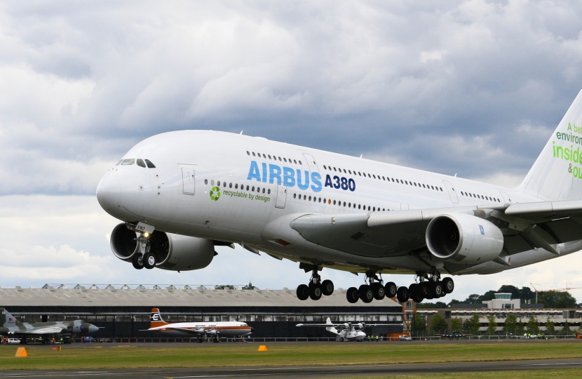 MP questions UK Government over further support for Airbus