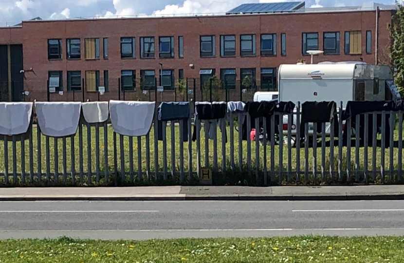 MP calls for firm action to deal with travellers at Rhyl school site 