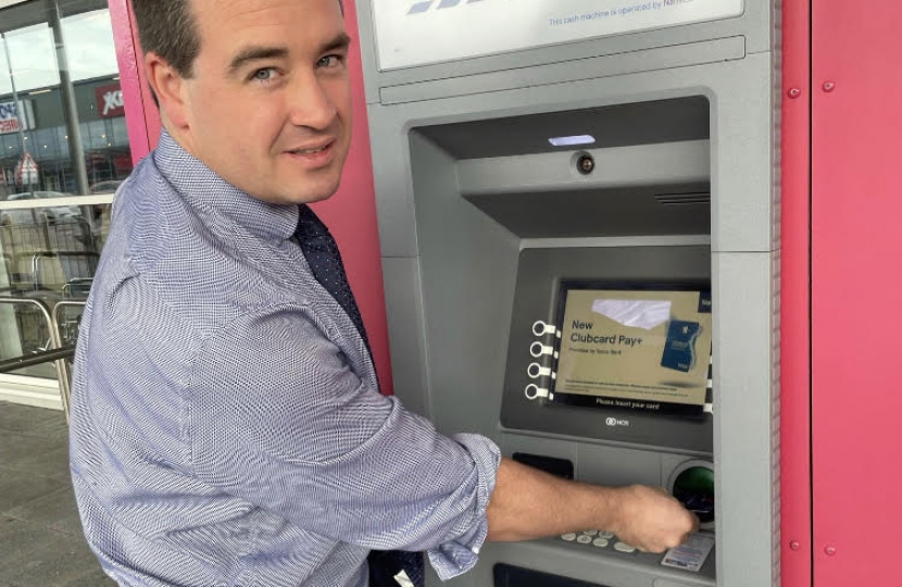 MP welcomes new cash machine in Prestatyn 