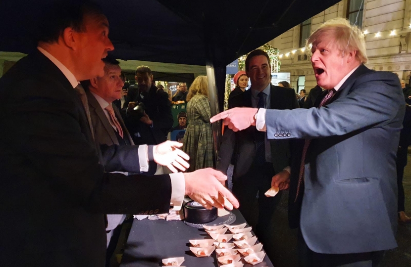 Prime Minister visits Snowdonia Cheese stall at Downing Street Food Market