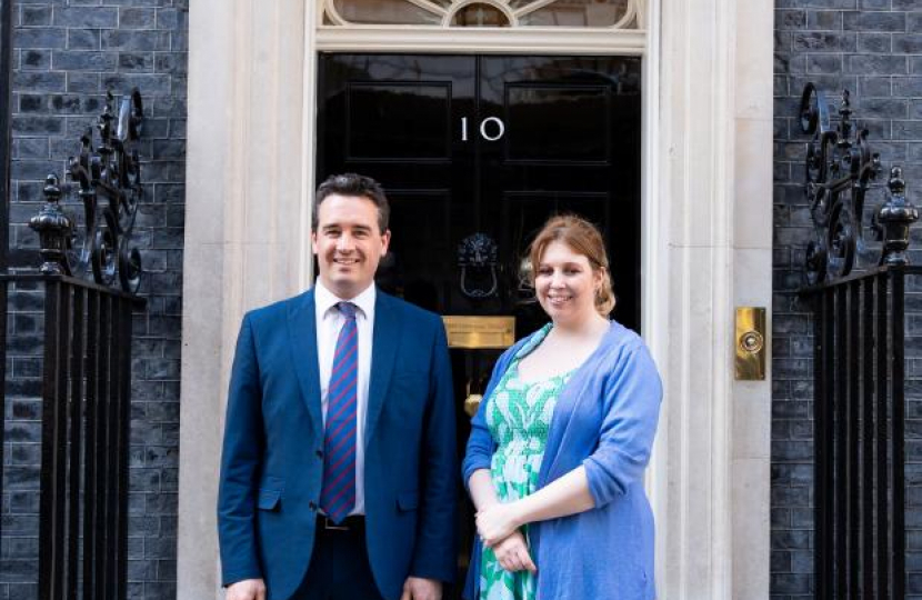 Suzanne and James outside Number 10