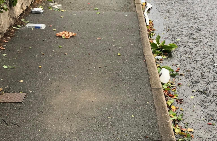 Street litter arising from the new system