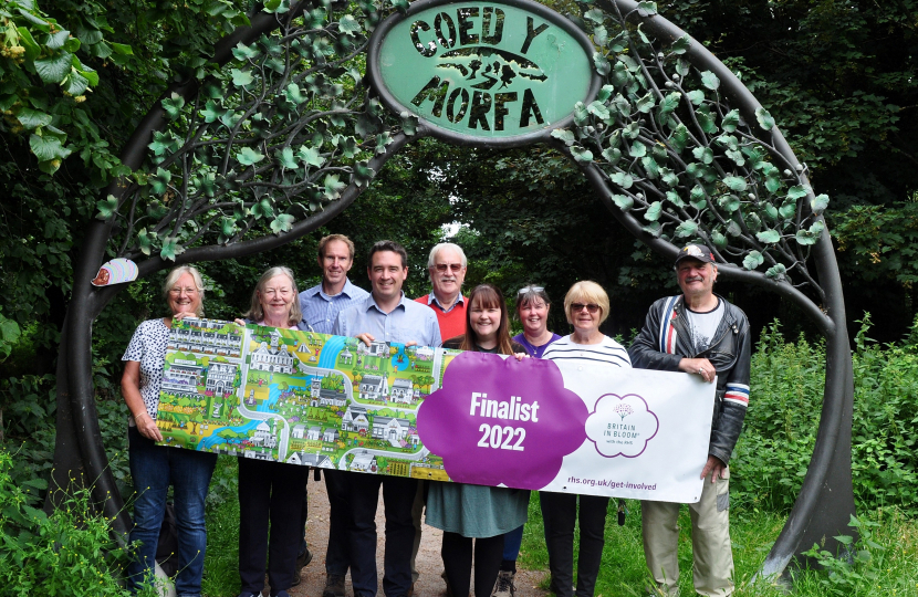 Prestatyn in Bloom committee at Coed y Morfa woodlands