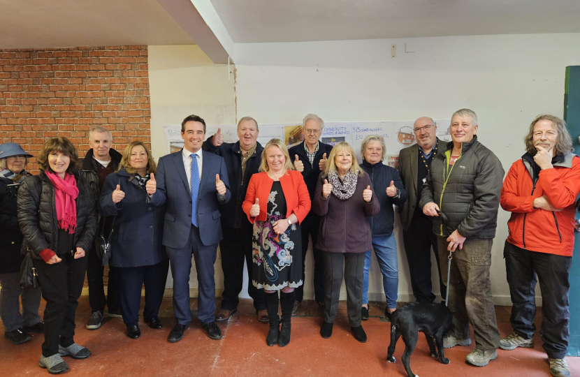 UK Government Minister visits new Community Shop in Denbighshire and Horseshoe Falls in Llangollen 