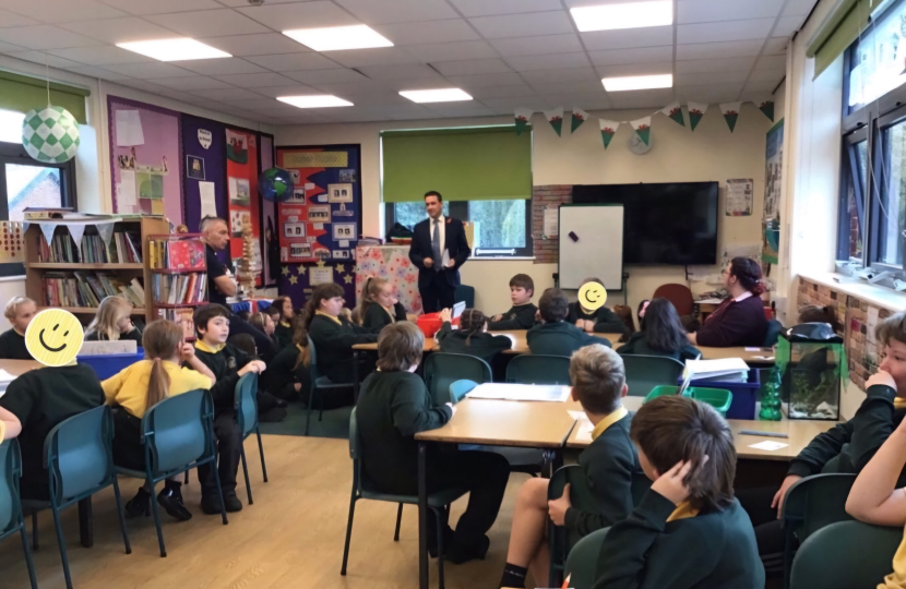 MP tours the Vale of Clwyd to talk to young people about his role, as part of UK Parliament Week