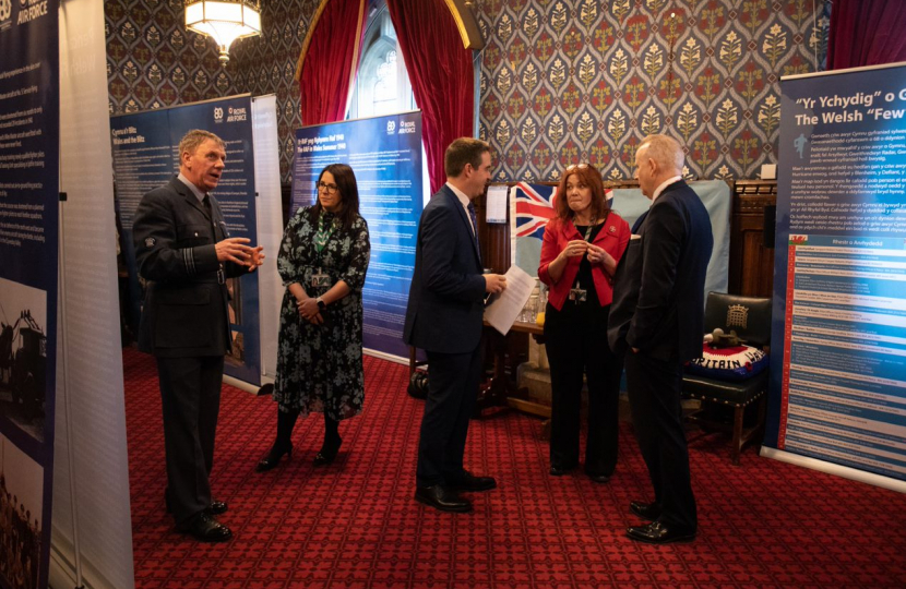 MP hosts Wales and the Battle of Britain exhibition in Parliament and learns of Prestatyn pilot's contribution