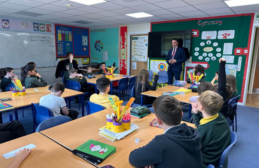 MP tours the Vale of Clwyd to talk to young people about his role, as part of UK Parliament Week