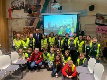 St Asaph school children visit Parliament