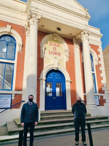 MP supports Rhyl church in its quest to raise funds for new roof 