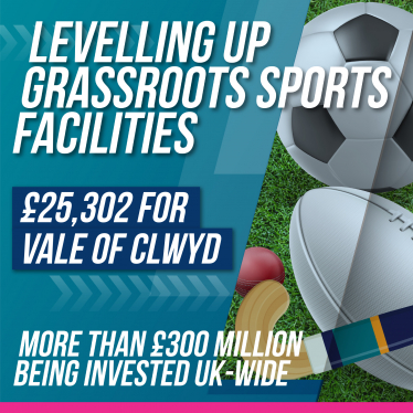 Rhyl playing fields receive £25,302 investment from UK Government 